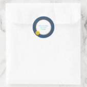 Vorlage "Denim & Button" Runder Aufkleber (Tasche)