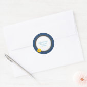 Vorlage "Denim & Button" Runder Aufkleber (Umschlag)
