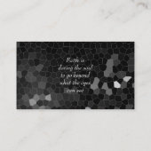 Vorlage der Abstrakten Schwarzen Mosaikkunst-Visit Visitenkarte (Rückseite)