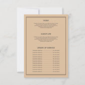 Vorlage der Beerdigung-Programmkarte (Rückseite)