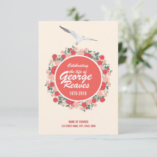 Vorlage der Beerdigungskarte (Stehend Vorderseite)