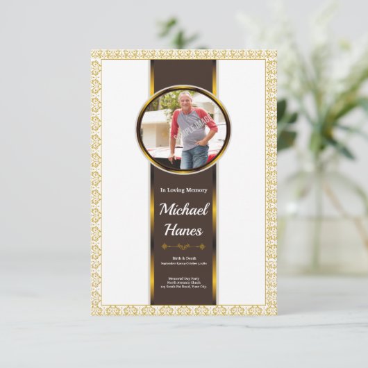 Vorlage der Beerdigungskarte (Stehend Vorderseite)