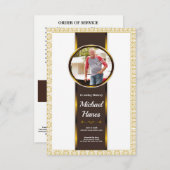 Vorlage der Beerdigungskarte (Vorne/Hinten)