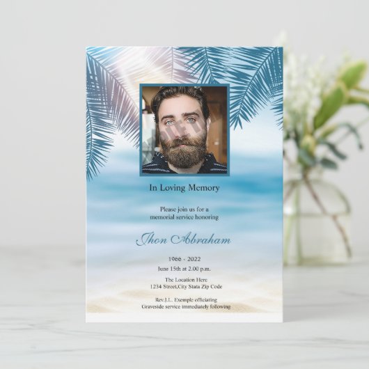 Vorlage der Beerdigungskarte (Stehend Vorderseite)