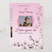 Vorlage der Beerdigungskarte (Vorne/Hinten)