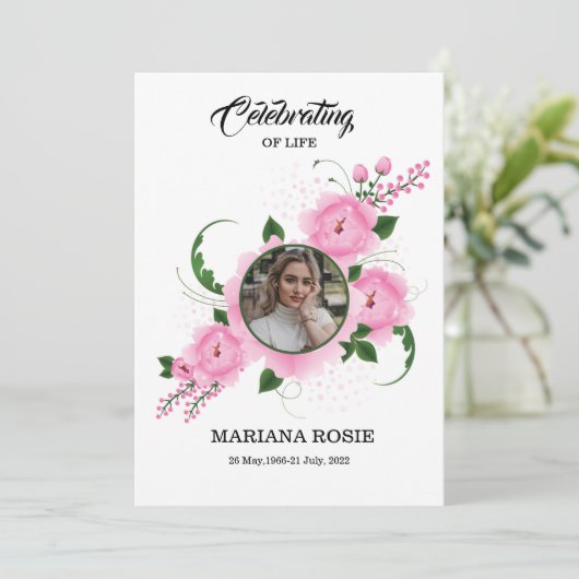 Vorlage der Beerdigungskarte (Stehend Vorderseite)