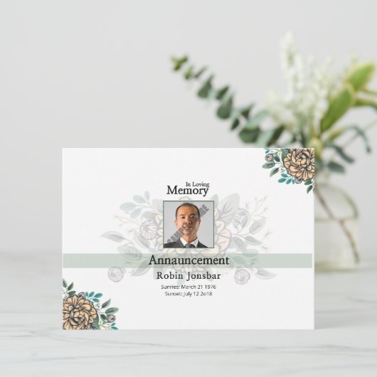 Vorlage der Beerdigungskarte (Stehend Vorderseite)