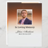 Vorlage der Beerdigungskarte (Vorne/Hinten)