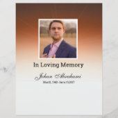 Vorlage der Beerdigungskarte (Vorderseite)