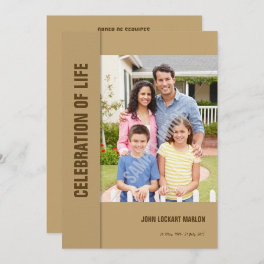 Vorlage der Bestattungskarte (Vorne/Hinten)