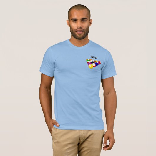 Vorlage der Billard, personalisieren, T-Shirt (Vorne ganz)