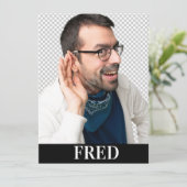 Vorlage der Comp Card für männliche Schauspieler m (Stehend Vorderseite)