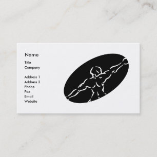Vorlage der Fitness Business Card - schwarz Visitenkarte