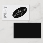 Vorlage der Fitness Business Card - schwarz Visitenkarte (Vorne/Hinten)