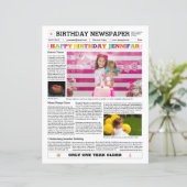 Vorlage der Geburtstagszeitung (Stehend Vorderseite)