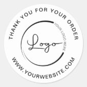 Vorlage der Geschäftswebsite Vielen Dank Runder Aufkleber (Vorderseite)