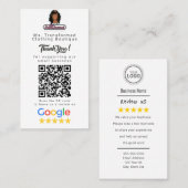 Vorlage der Google-Überprüfungskarte für kleine Un Visitenkarte (Vorne/Hinten)