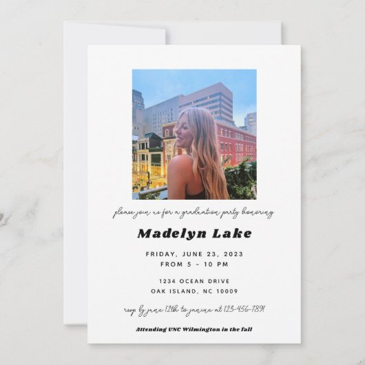 Vorlage der Graduierungspartei Moderner Abschluss (Rückseite)