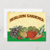 Vorlage der Heirloom Gardener Rezept-Karte Postkarte (Vorne/Hinten)