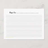 Vorlage der Heirloom Gardener Rezept-Karte Postkarte (Rückseite)