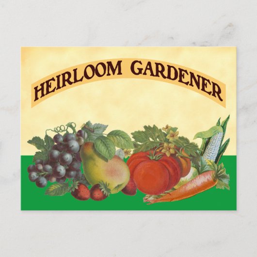 Vorlage der Heirloom Gardener Rezept-Karte Postkarte (Vorderseite)