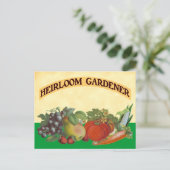 Vorlage der Heirloom Gardener Rezept-Karte Postkarte (Stehend Vorderseite)