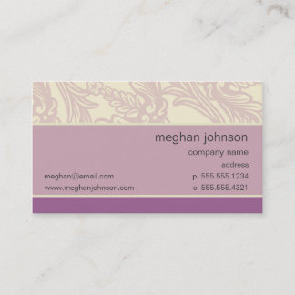 Vorlage der Lilac Chic Business Card Geblüht Visitenkarte