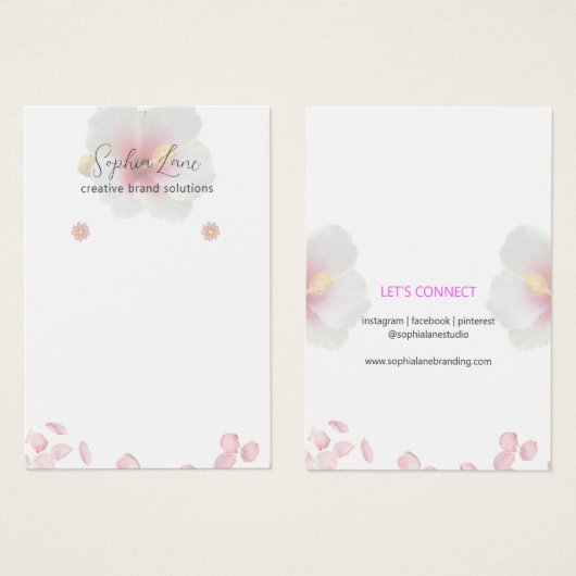 Vorlage der Minimalistischen Bläserschmuckkarte (Vorne & Hinten)