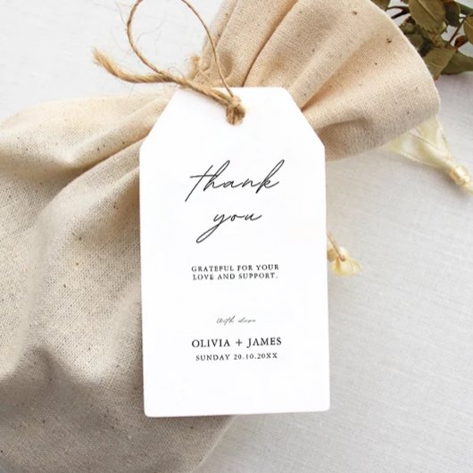 Vorlage der Minimalistischen Gastgeschenk Hochzeit Geschenkanhänger