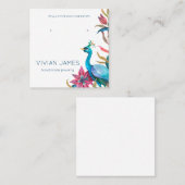 Vorlage der Peacock Floral Earring Juwelierkarte Telefonnummerkarte (Vorne/Hinten)
