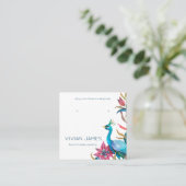Vorlage der Peacock Floral Earring Juwelierkarte Telefonnummerkarte (Stehend Vorderseite)