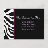 Vorlage der Postkarte: Fett Zebra Print Postkarte (Vorderseite)