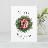 Vorlage der Red Holiday Card - Weihnachtskarten de (Stehend Vorderseite)