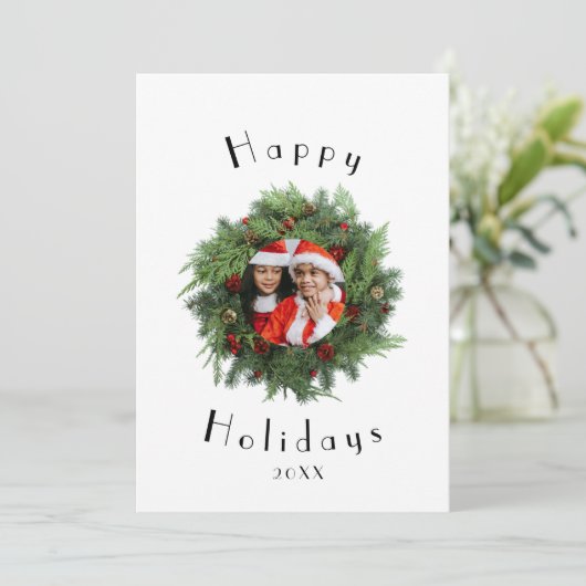 Vorlage der Red Holiday Card - Weihnachtskarten de (Stehend Vorderseite)