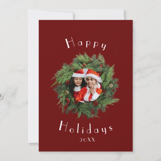 Vorlage der Red Holiday Card - Weihnachtskarten de (Vorderseite)