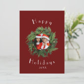 Vorlage der Red Holiday Card - Weihnachtskarten de (Stehend Vorderseite)