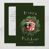 Vorlage der Red Holiday Card - Weihnachtskarten de (Vorne/Hinten)