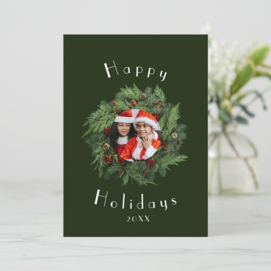 Vorlage der Red Holiday Card - Weihnachtskarten de (Stehend Vorderseite)