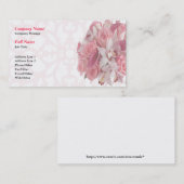 Vorlage der rosa Rose Bouquet Business Card Visitenkarte (Vorne/Hinten)