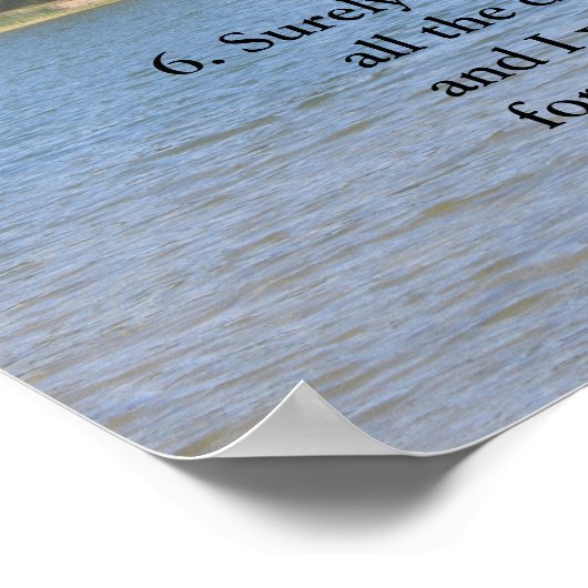 Vorlage der Schrift, Psalm 23 Poster (Ecke)