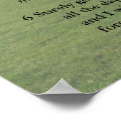 Vorlage der Schrift, Psalm 23 Poster (Ecke)