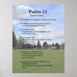 Vorlage der Schrift, Psalm 23 Poster
