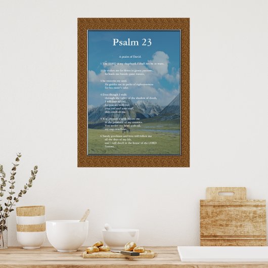 Vorlage der Schrift, Psalm 23 Poster (Küche)