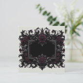 Vorlage der schwarzen Burgunder-Karte, Einladung (Stehend Vorderseite)