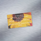 VORLAGE DER SONNENBLUMENKARTE MAGNETISCHE VISITENKARTE (Beispiel)