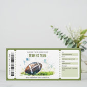 Vorlage des American Football Tickets (Stehend Vorderseite)