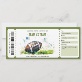 Vorlage des American Football Tickets