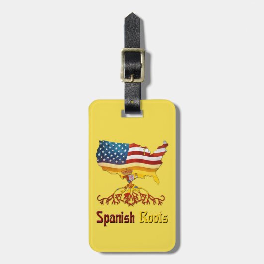 Vorlage des American Spanish Roots Gepäckanhängers Gepäckanhänger (Vorderseite vertikal)