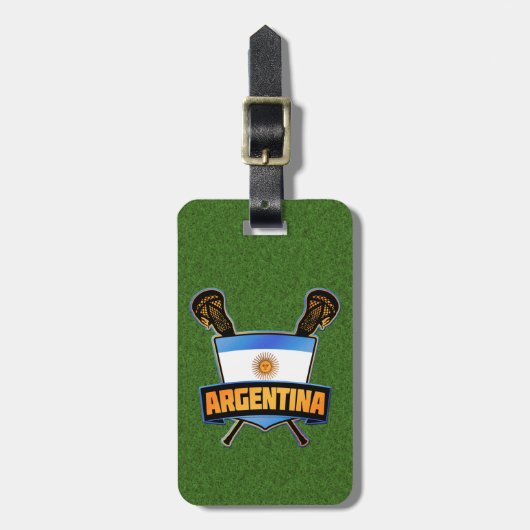 Vorlage des argentinischen Lacrosse Luggage Tag Gepäckanhänger (Vorderseite vertikal)