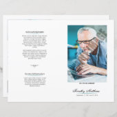 Vorlage des Beerdigungsprogramms (Vorne/Hinten)